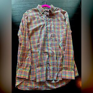 St Croix men’s dress shirt size xl barely worn multi color